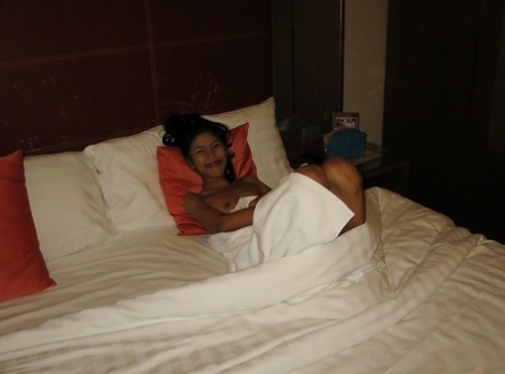 Skinny Thai prostitute penetrated by white cock complete with creampie