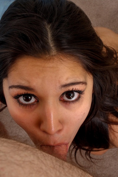 Hot Latina Selena Santoro blows & deepthroats a dick before getting fucked