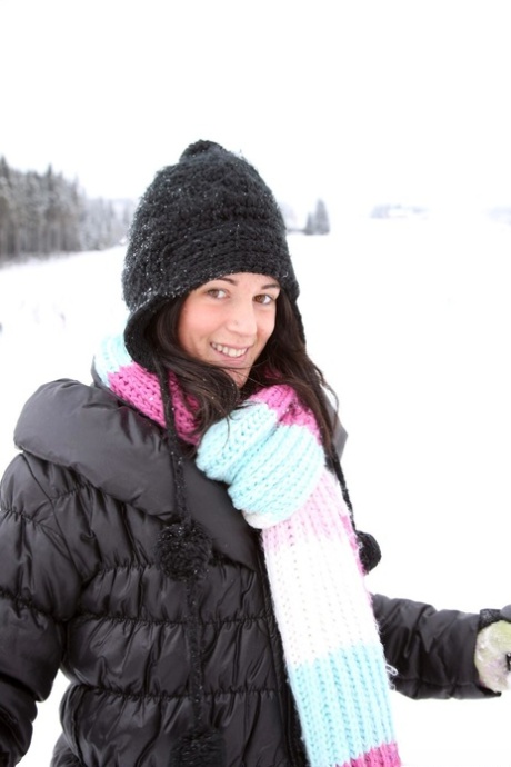 Kinky European teens undress and have hot groupsex after skiing all day