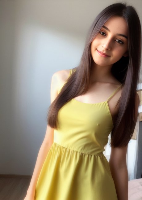 Beautiful AI generated teen Ash Baby shows off her perfect tiny tits