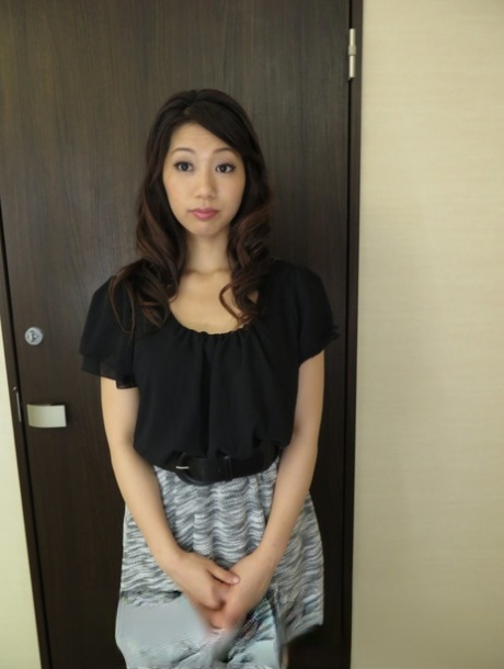 Cute Japanese doll Seto Himari masturbates before sucking and fucking a dick